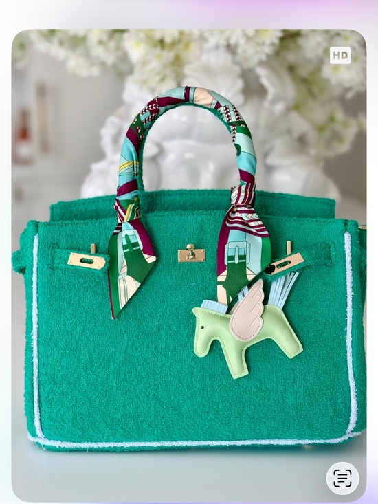 Beach haus Handbags - Birkin Terrycloth Teal Tote Bag